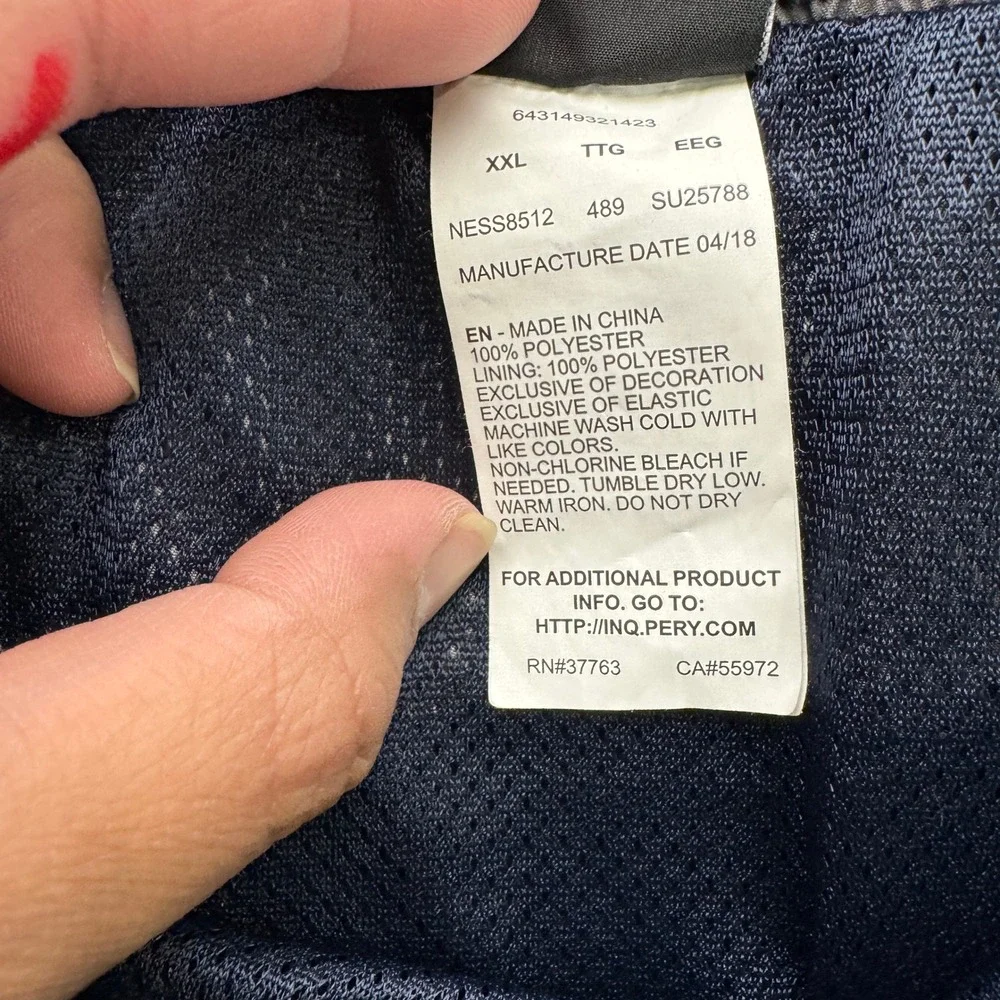 Nike Mens XXL Navy Blue Colorblock Swim Trunks Mesh Lined NESS8512‎ SU25788